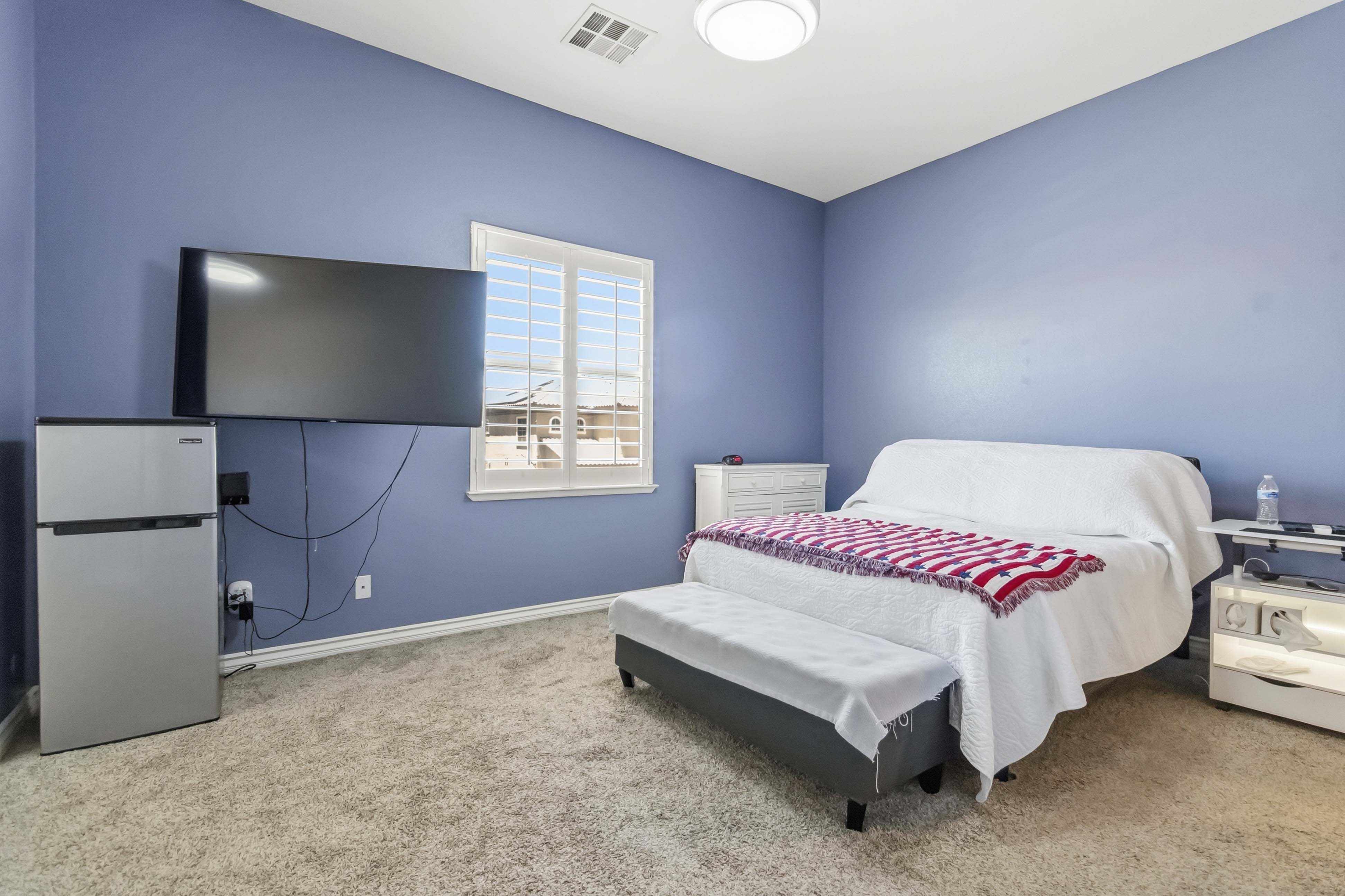 Private balcony off the upper level at 9564 Trattoria Street overlooking neighboring rooftops